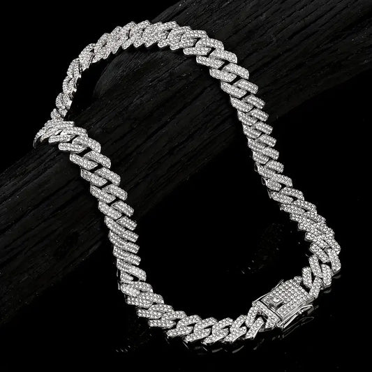 Kubanische Kette – Cuban Link Chain 55cm - versilbert