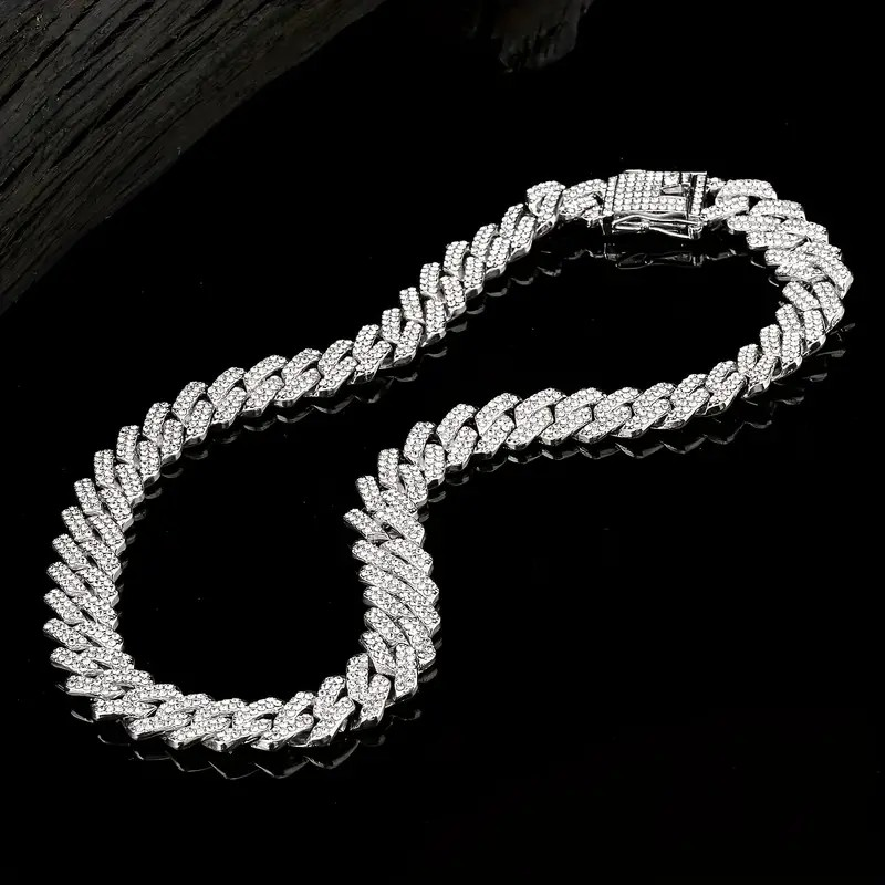 Kubanische Kette – Cuban Link Chain 55cm - versilbert