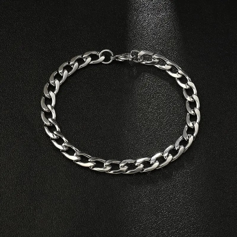Curb Titanium Steel Armband