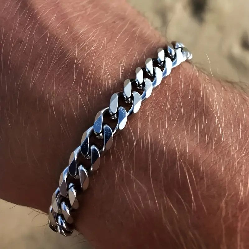 Curb Titanium Steel Armband