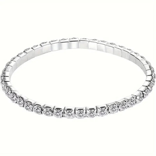Tennisarmband - versilbert