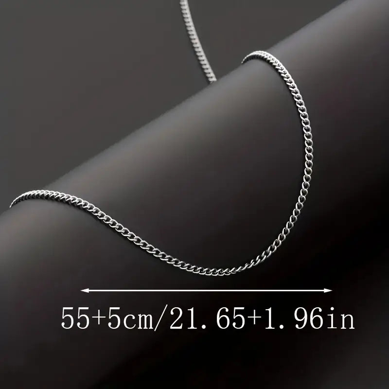 Curby - Edelstahl-Kette 55cm+5cm