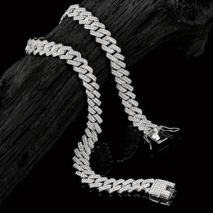 Kubanische Kette – Cuban Link Chain 55cm - versilbert