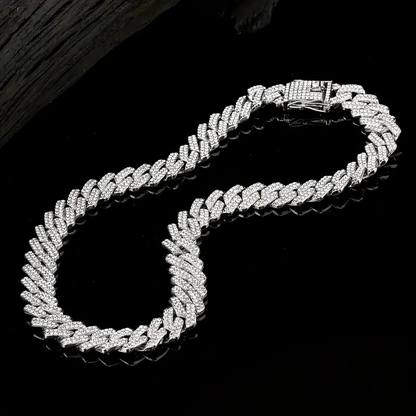 Kubanische Kette – Cuban Link Chain 55cm - versilbert