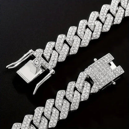 Kubanische Kette – Cuban Link Chain 55cm - versilbert