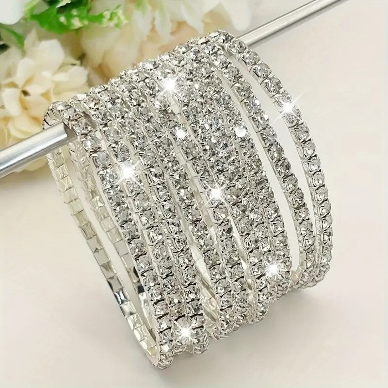 Tennisarmband - versilbert